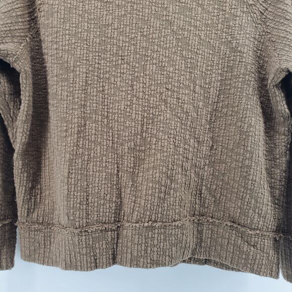 Two by Vince Camuto Women's Olive Green Thick Cotton Tweed Button Down Cardi |M - Picture 8 of 9